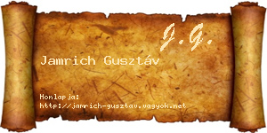 Jamrich Gusztáv névjegykártya